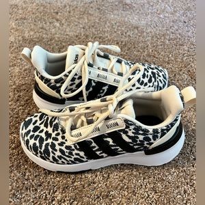 Kids Adidas leopard shoes